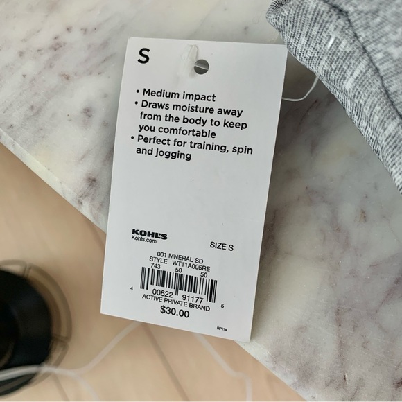 TEK GEAR Front Close Racer Back Sports Bra Heather Grey S - Picture 8 of 8